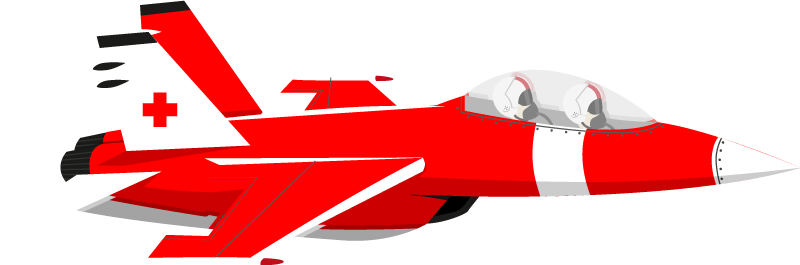 Wandtattoo Jugendzimmer Schweizer flugzeug - TenStickers