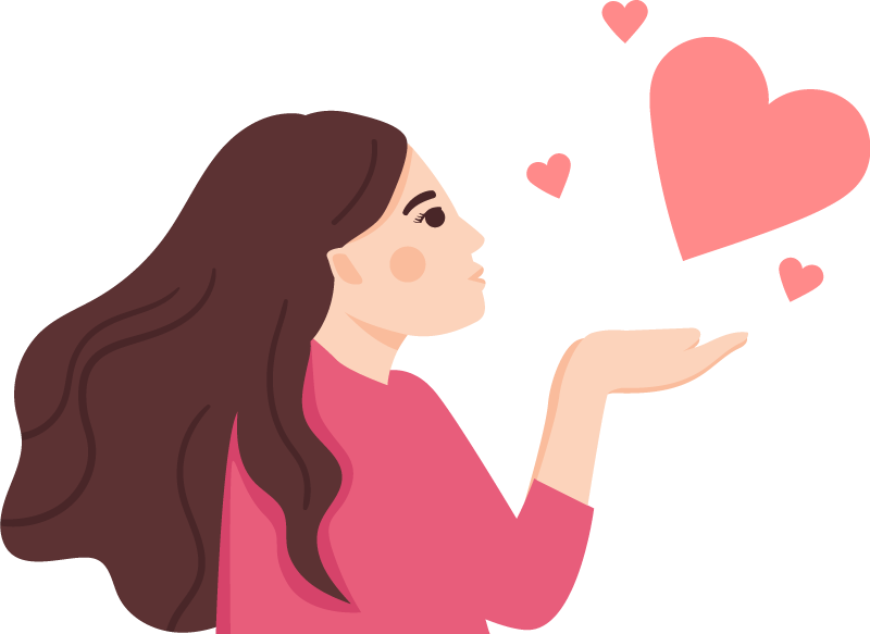 Szívkibocsátó gesztus szerelem matrica - TenStickers