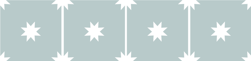 Blue and white star tile sticker - TenStickers