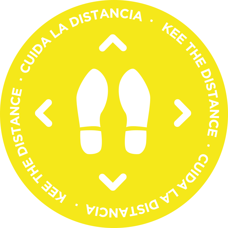Watch the distance floor sticker - TenStickers
