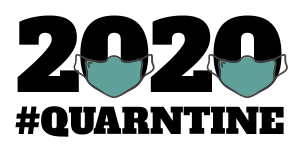2020 #quarntine text wall sticker - TenStickers