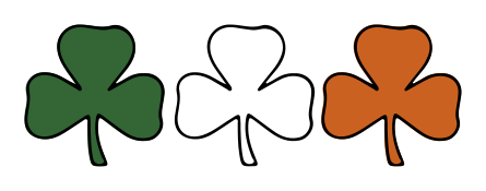 Irish shamrocks flag sticker - TenStickers