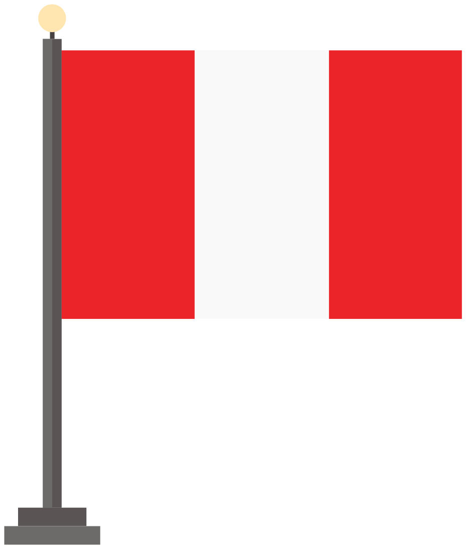 Pegatina para coche Bandera peru - TenVinilo