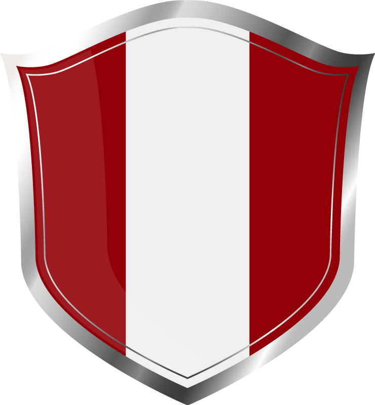 Pegatina para coche Bandera peru con escudo - TenVinilo