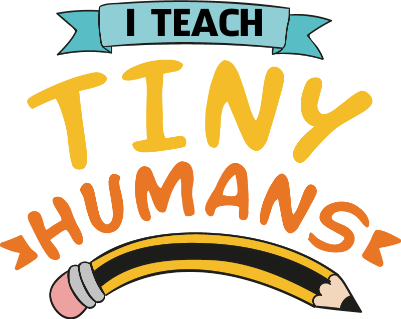 I teach tiny humans laptop decal - TenStickers