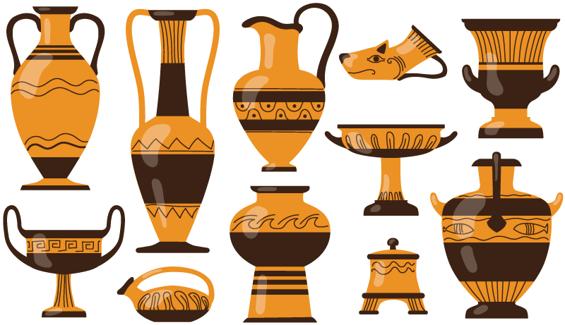 αυτοκόλλητο αντικειμένου ελληνικής κεραμικής - TenStickers