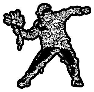 荒らしバンダリズムバンクシーファンアートピープルステッカー - TENSTICKERS