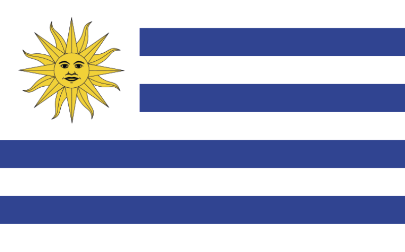 Pegatina para coche Bandera de uruguay - TenVinilo
