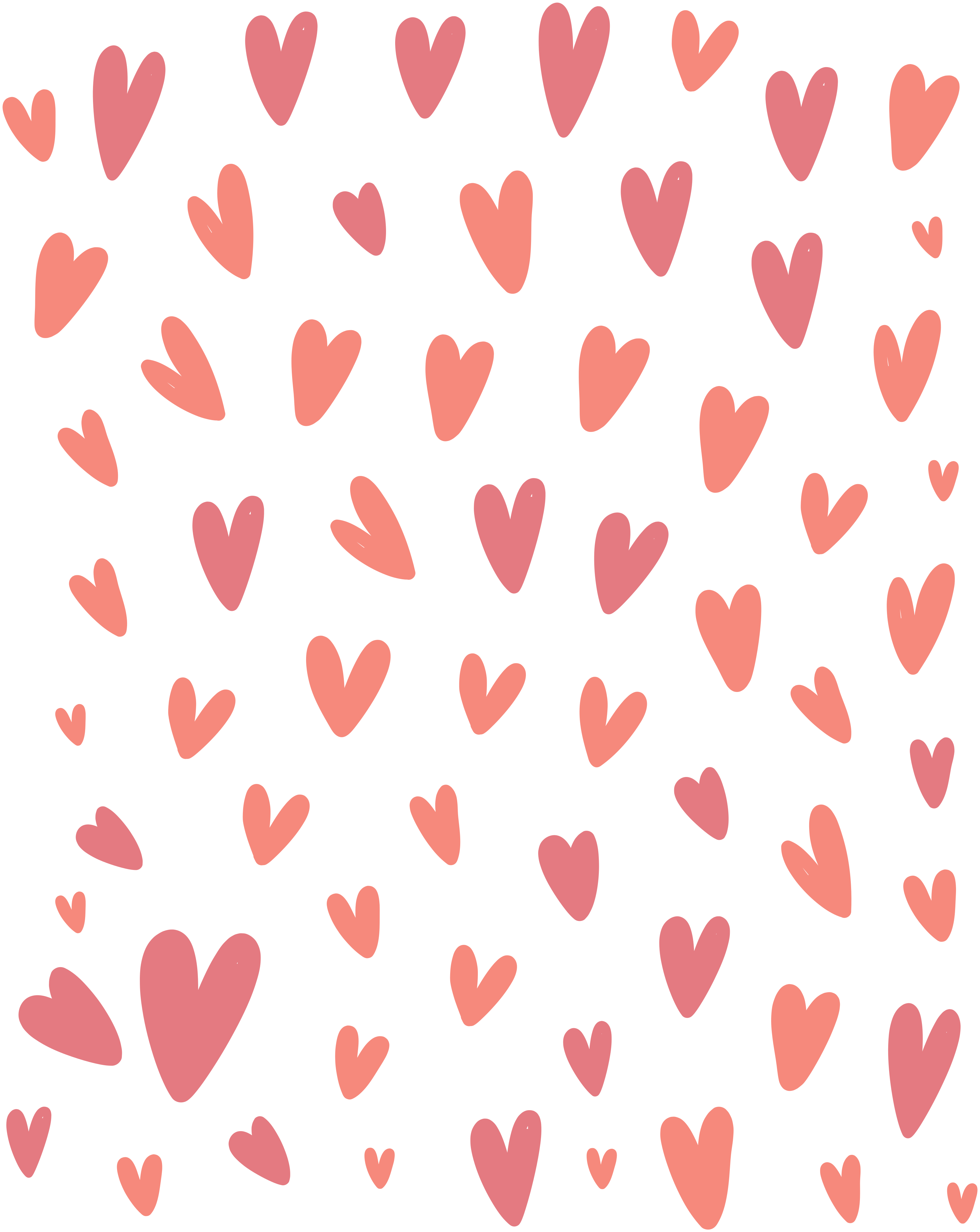 Pink heart shapes with glitter wallpaper sticker - TenStickers