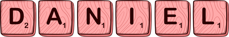 Personalized scrabble word board game sticker - TenStickers