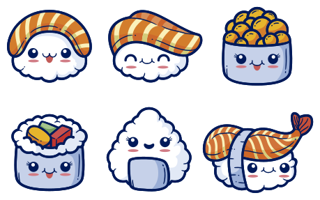 動物 シール 可愛い寿司 - TENSTICKERS