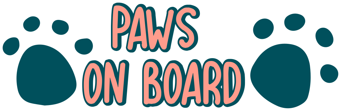 Paws on board Car Sticker - TenStickers