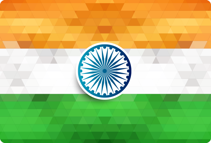 Geometric India flag laptop skins - TenStickers