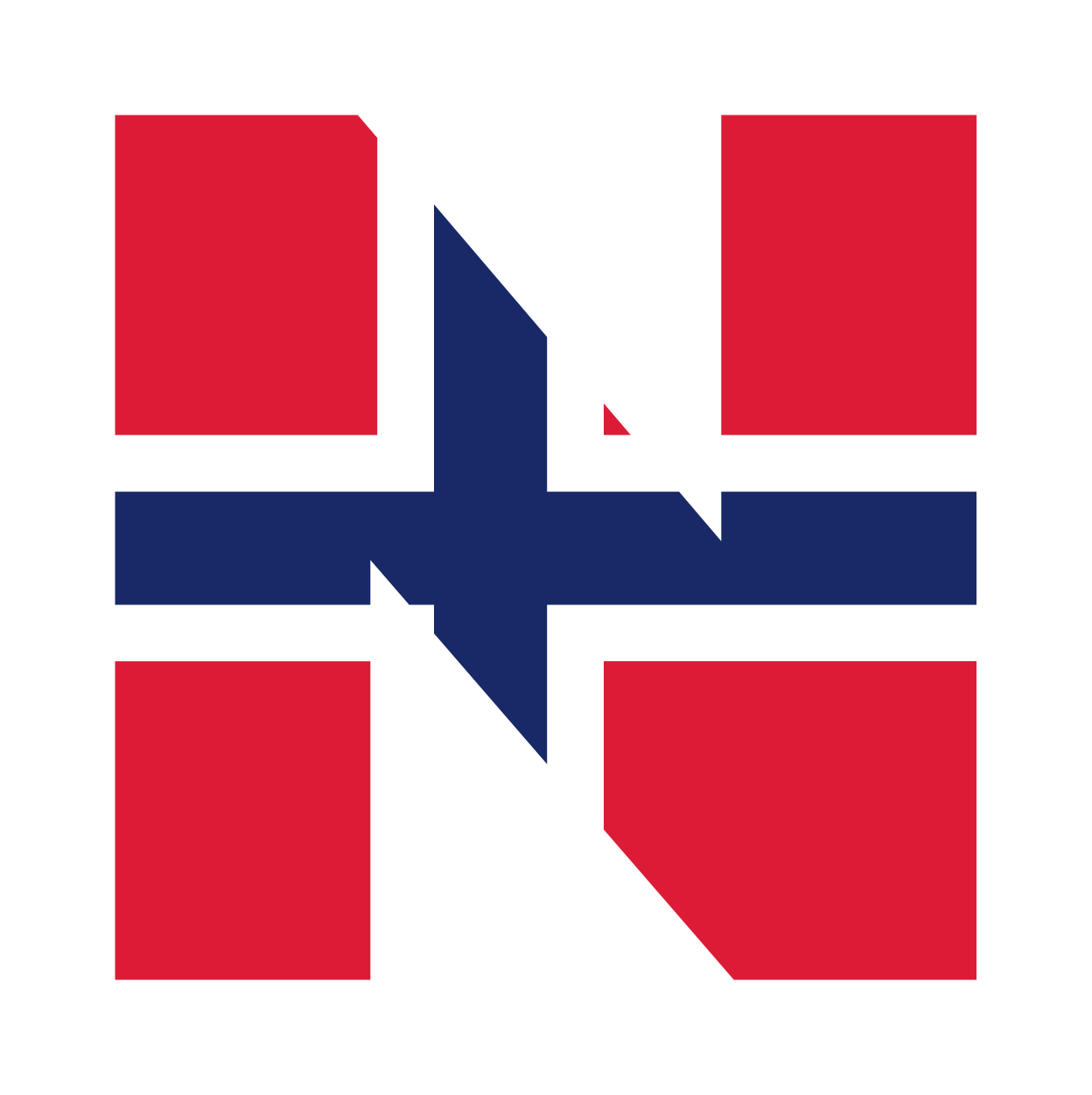 Norge flagg og første bokstav klistremerke - Tenstickers