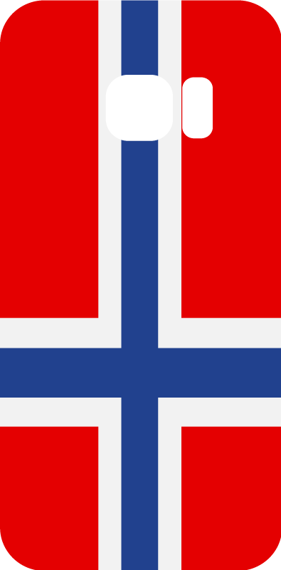 Norge flagg for telefon samsung klistremerker - Tenstickers