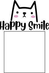 Happy Smile Cat light switch sticker - TenStickers