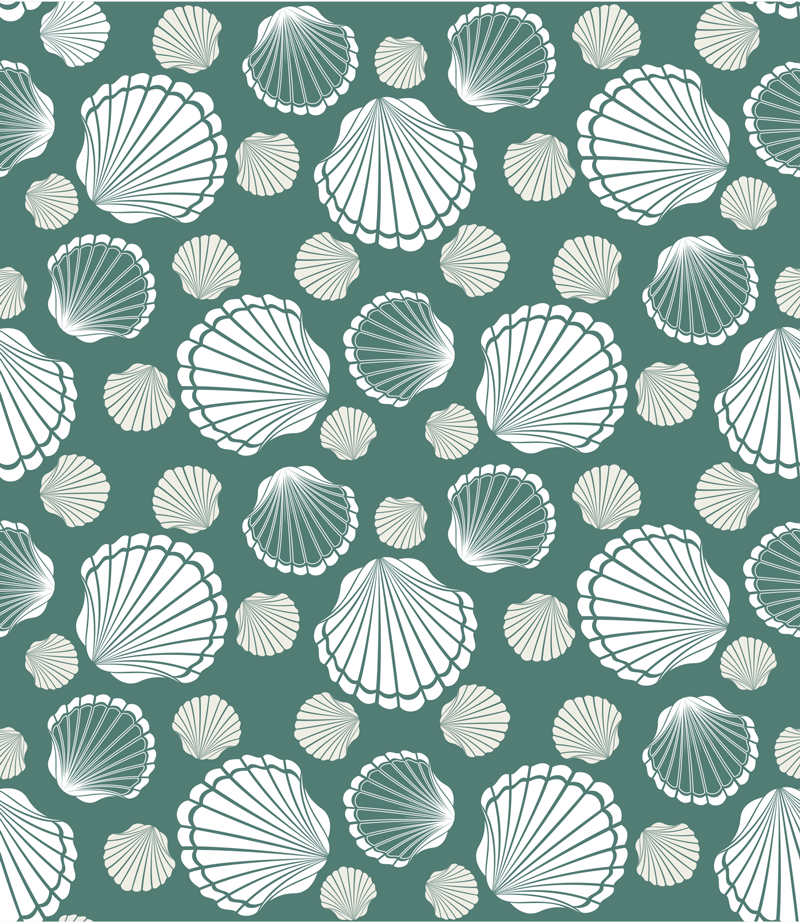 Vinilo para cristales Mundo de conchas - TenVinilo