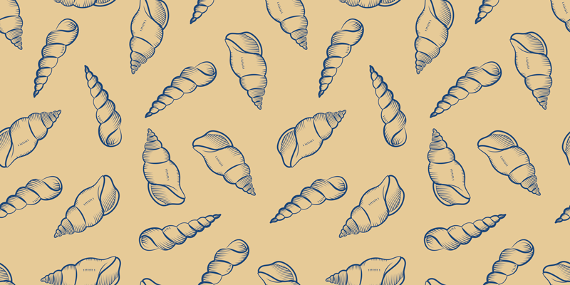 Nature wall sticker shell motif design - TenStickers