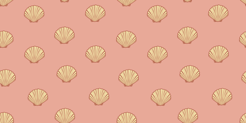 自然贴纸 贝壳图案装饰 - TenStickers