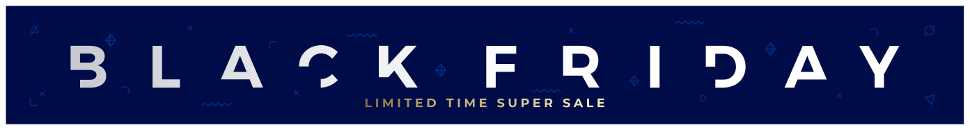 비닐 접착제 프라이데이 블랙 프로모션 세일 배너 - TenStickers