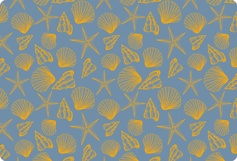 笔记本电脑皮肤 贝壳和海星图案 - TenStickers