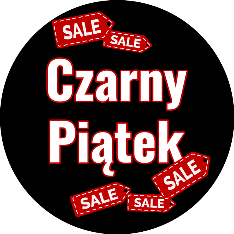 Naklejka na szyby Czarne kółko w czarny piątek - TenStickers