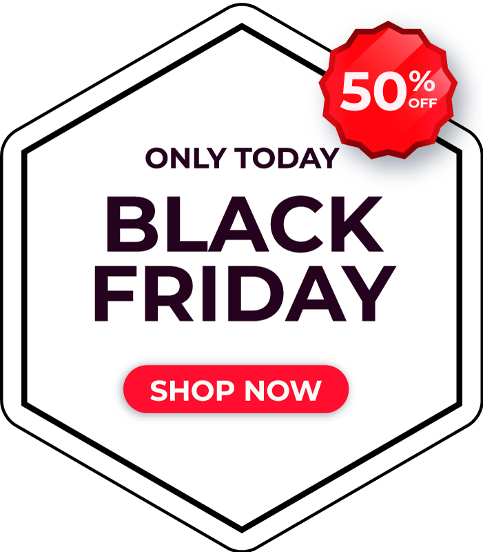 Customizable red banner decal for black Friday - TenStickers
