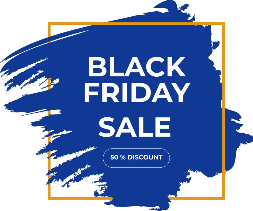 Blue geometric Black Friday banner stickers black friday TenStickers