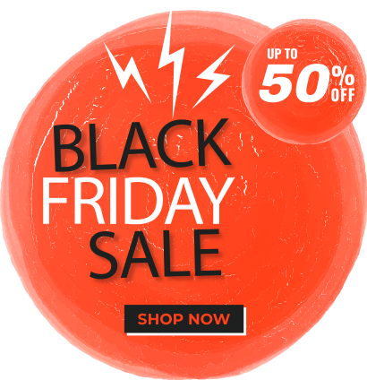 Customisable red circle black Friday decal - TenStickers