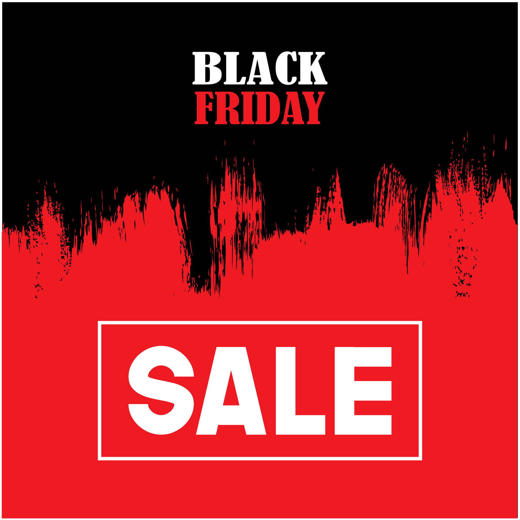 Black Friday red paint sales black decal - TenStickers