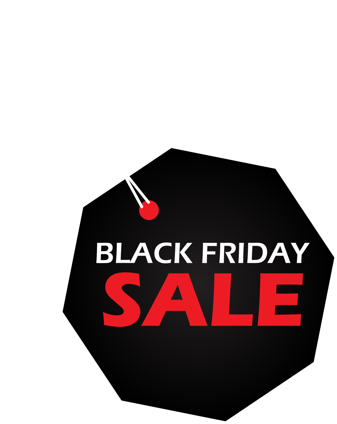 Hanging decoration black friday stickers - TenStickers