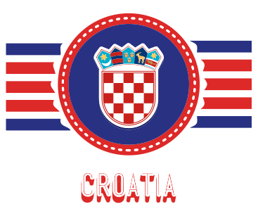 Naljepnica na hrvatskom jeziku u boji teksta i zastave - TenStickers