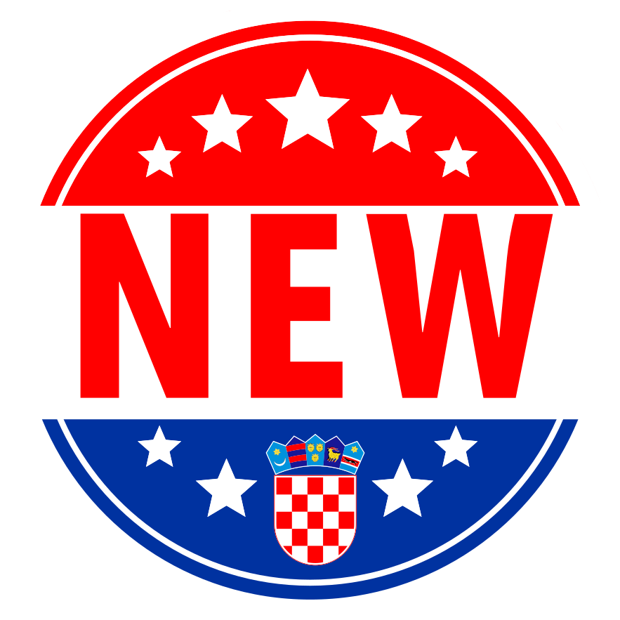 Novo u hrvatskoj naljepnica za tekst u hrvatskoj - TenStickers