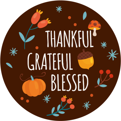 Thankful, grateful, blessed wall sticker - TenStickers