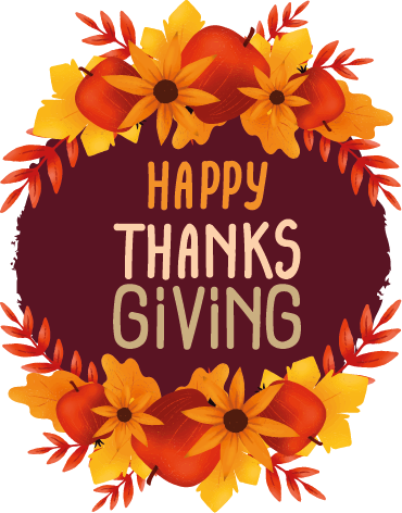 Thanksgiving leaf paint window decal - TenStickers