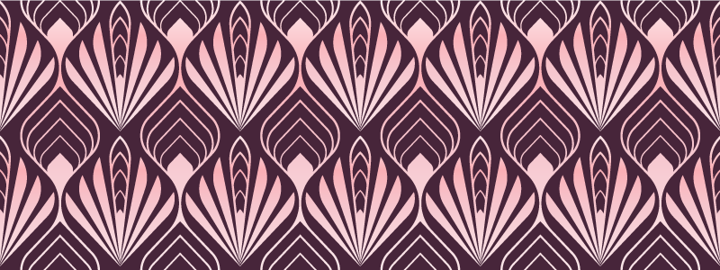 Abstract palm shapes of rose furniture decal - TenStickers