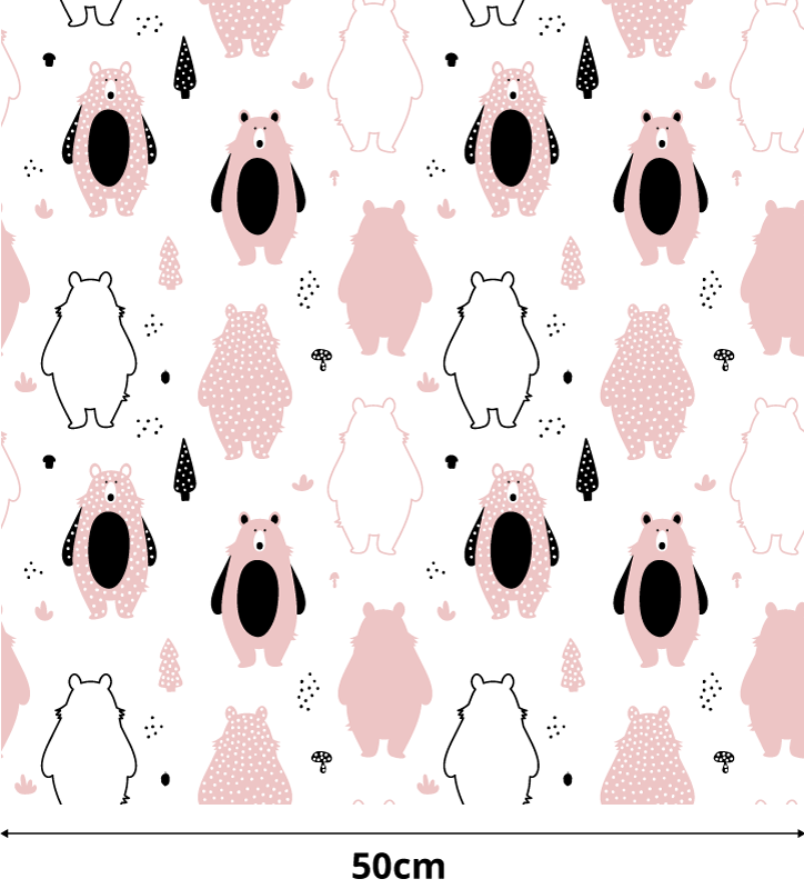 Nalepka za pohištvo roza medvedi - TenStickers