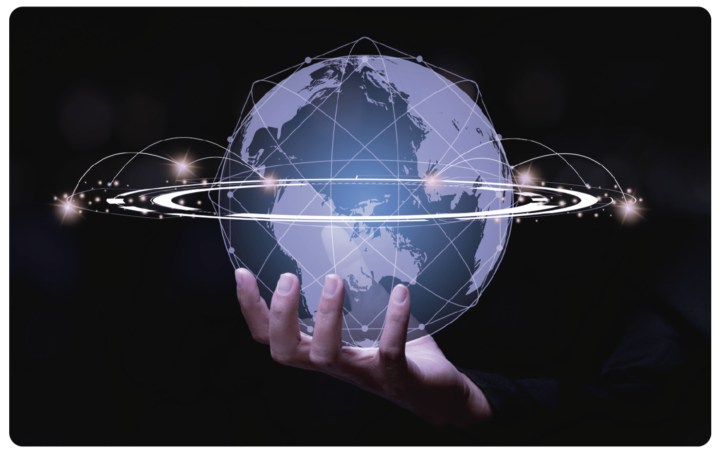 The whole world in one hand laptop skins - TenStickers