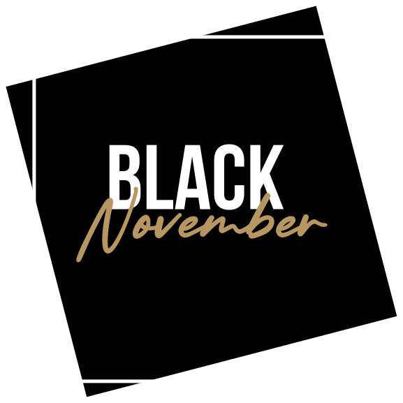 Black November window sticker - TenStickers