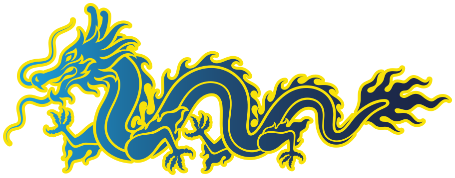 blue flame dragon Car Decal - TenStickers
