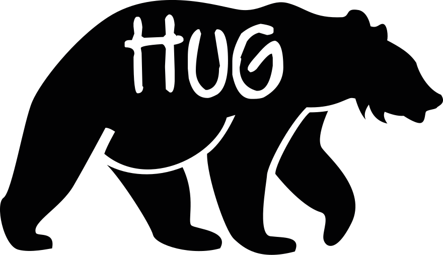 Bear hug silhouette animal wall sticker - TenStickers