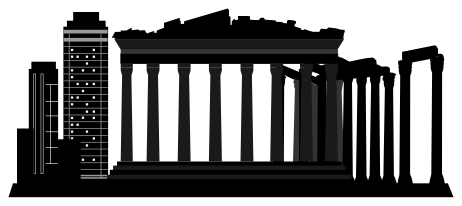 αυτοκόλλητο της χώρας σιλουέτα της Αθήνας - TenStickers