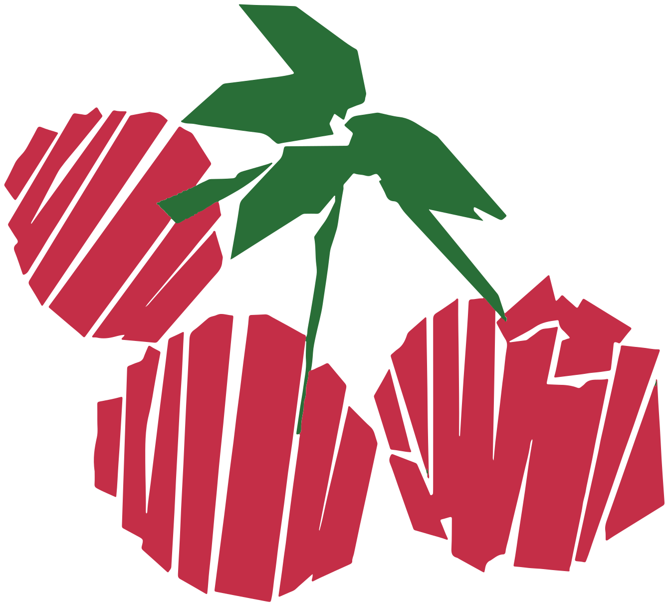 Broken cherries fruit decal - TenStickers