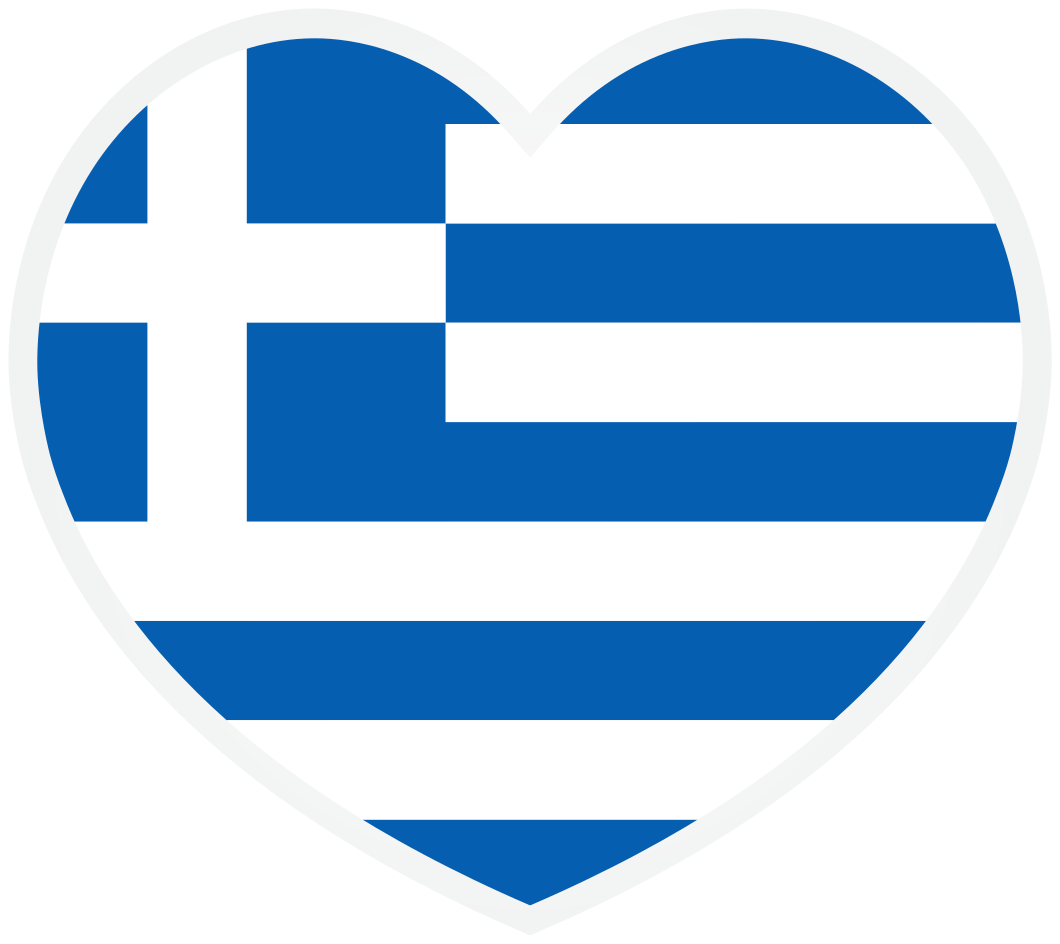 αυτοκόλλητο Ελλάδα με καρδιά χώρα - TenStickers