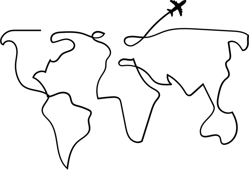 Sticker carte du monde globe - TenStickers