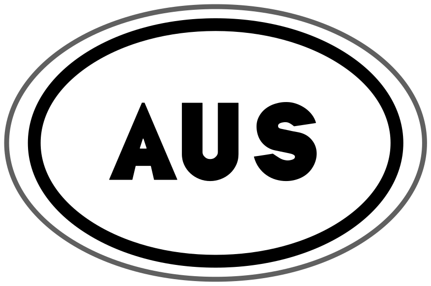 Australia oval Car Sticker - TenStickers