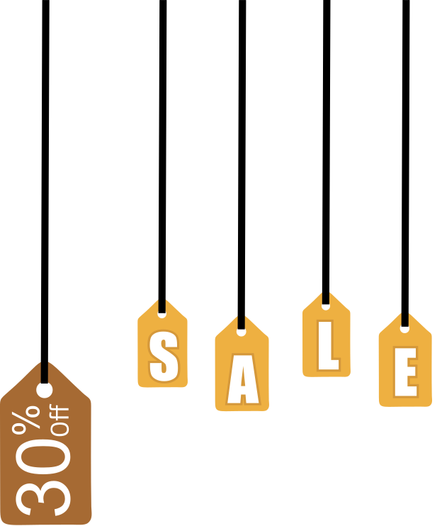 Hanging thanksgiving sale tickets window decal - TenStickers
