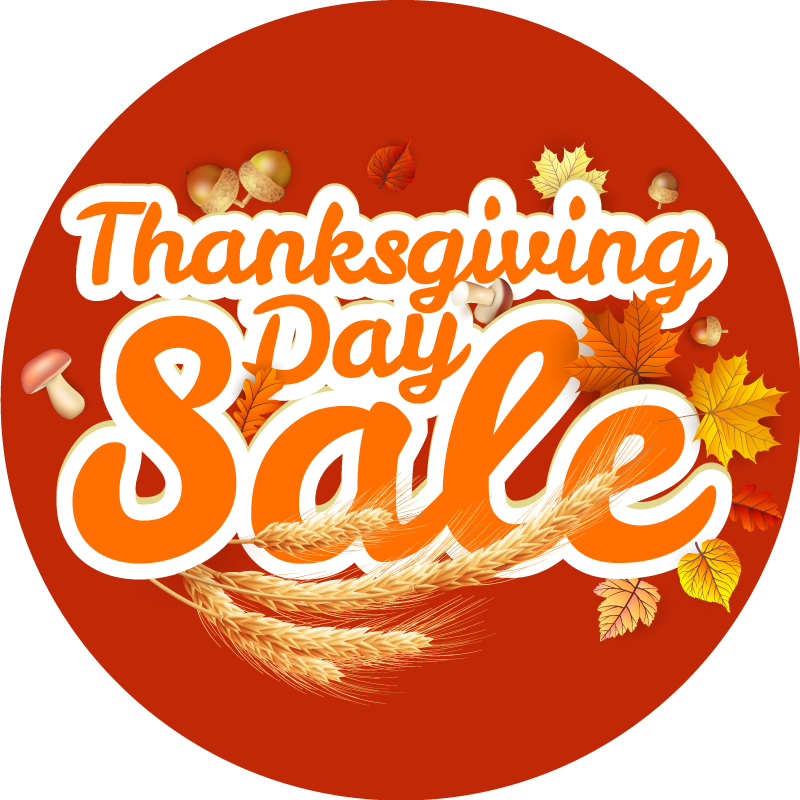 Thanksgiving sale autumnal bouquet sticker - TenStickers