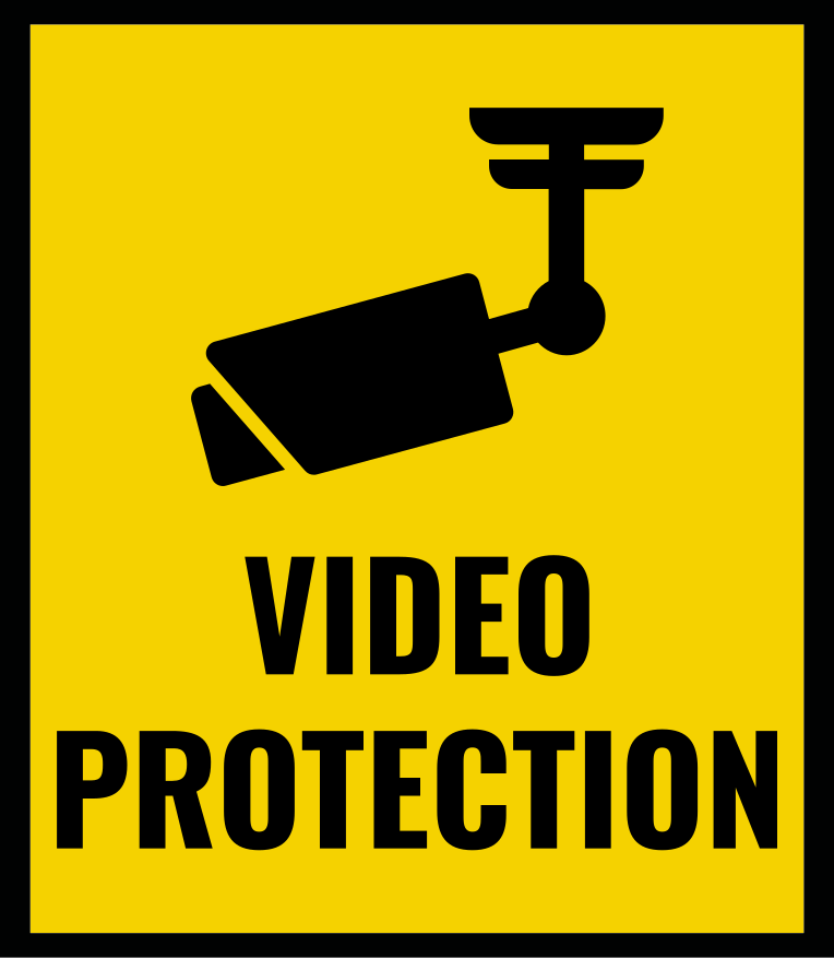 Video protection vinyl sign sticker - TenStickers