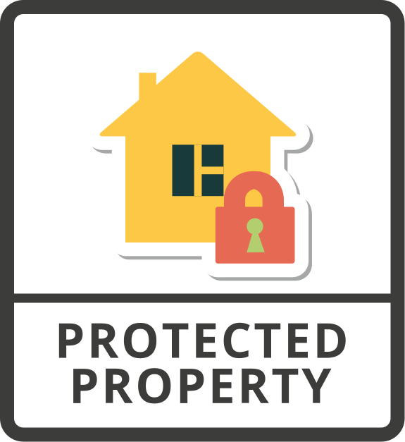 Stickers Signalisation Propriété protégée - TenStickers